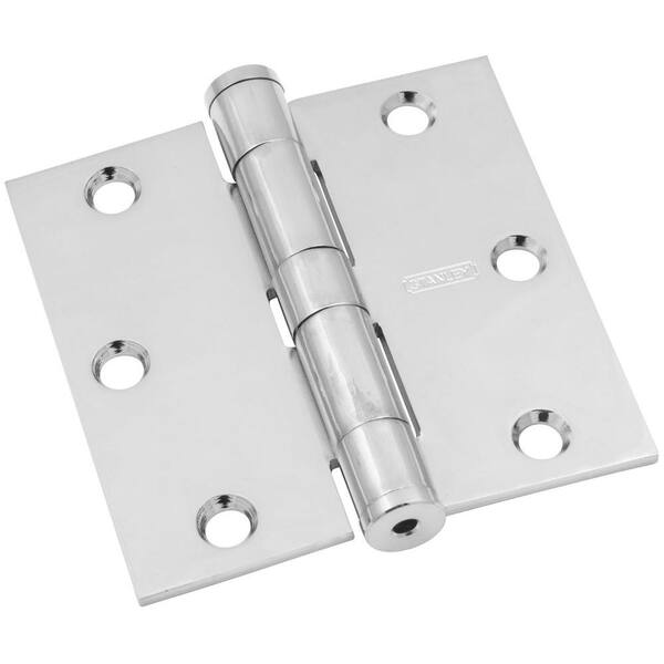 Stanley-National Hardware 3-1/2 in. x 3-1/2 in. Chrome Standard Weight Non-Ferrous Hinge-DISCONTINUED