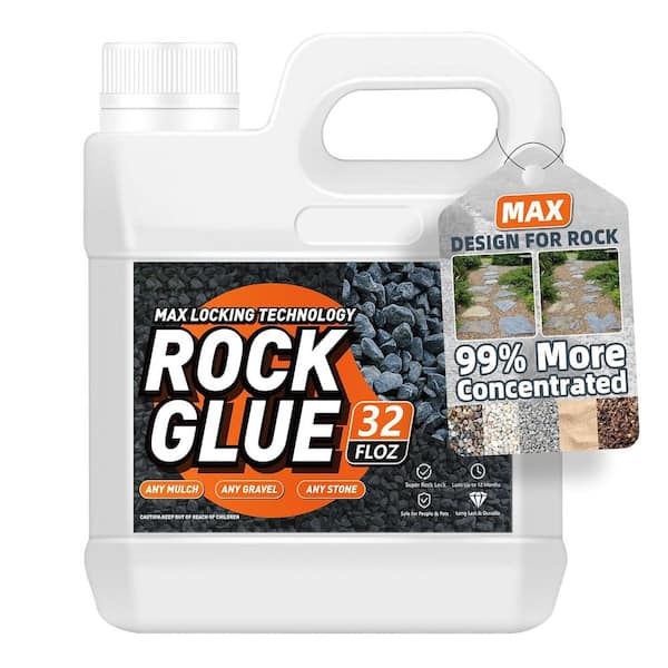 32OZ Mulch Glue Fast-Dry Non-Toxic Landscape Adhesive Clear Strong Pea Gravel Stabilizer for Rocks Outdoor Gardens