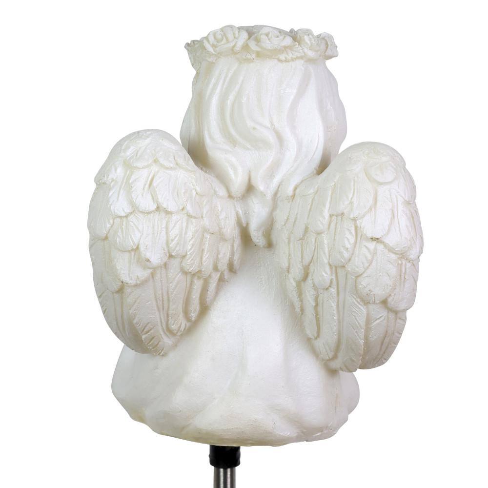 Solar Little Girl Angel Resin Garden Stake with LED Light