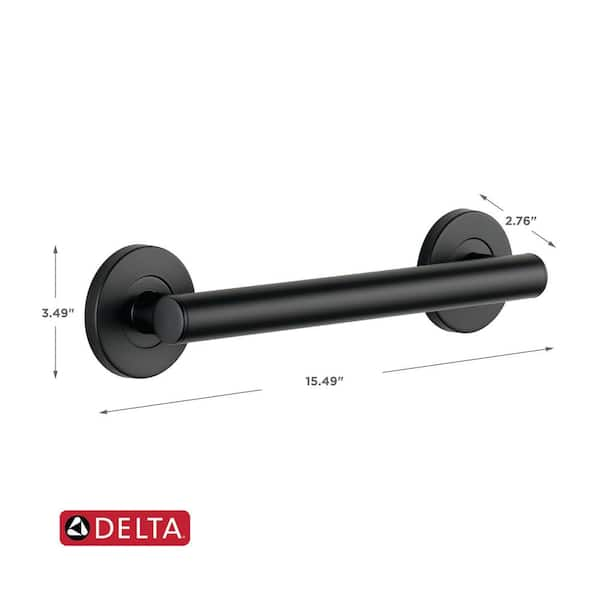 Delta Contemporary Tissue Holder with Assist Bar in Matte Black