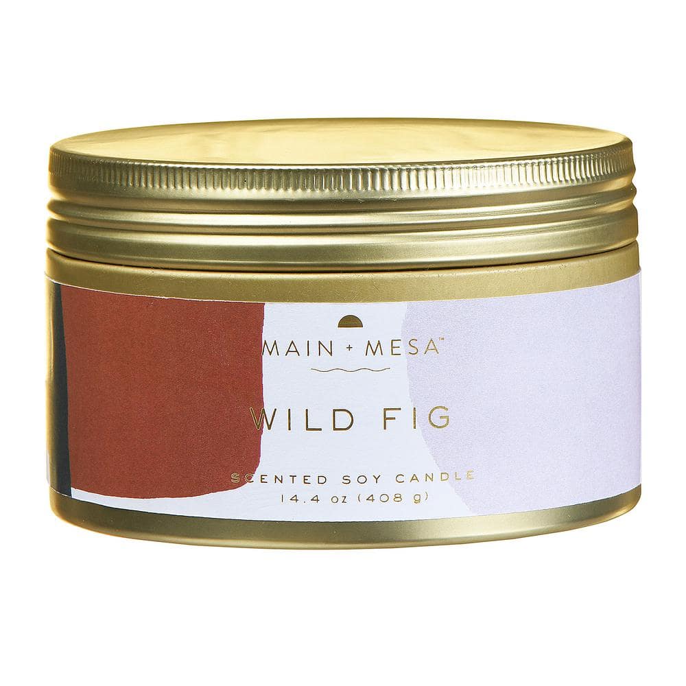 14.4 fl. oz. 3 Wick Wild Fig Tin Scented Candle (1-Pack)