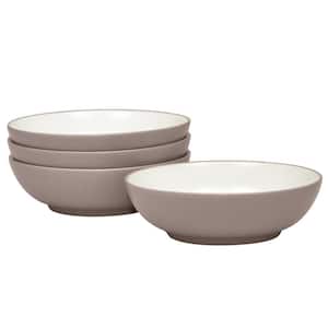 Colorwave Clay 7 in., 22 fl. Oz. (Tan) Stoneware Cereal/Soup Bowls (Set of 4)