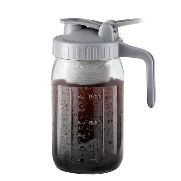 Zulay Kitchen 32 oz Premium Cold Brew Coffee Maker Mason Jar - Gray