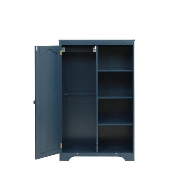 Unbranded 31.3 in. W x 15.98 in. D x 51.02 in. H Bathroom Blue Linen Cabinet