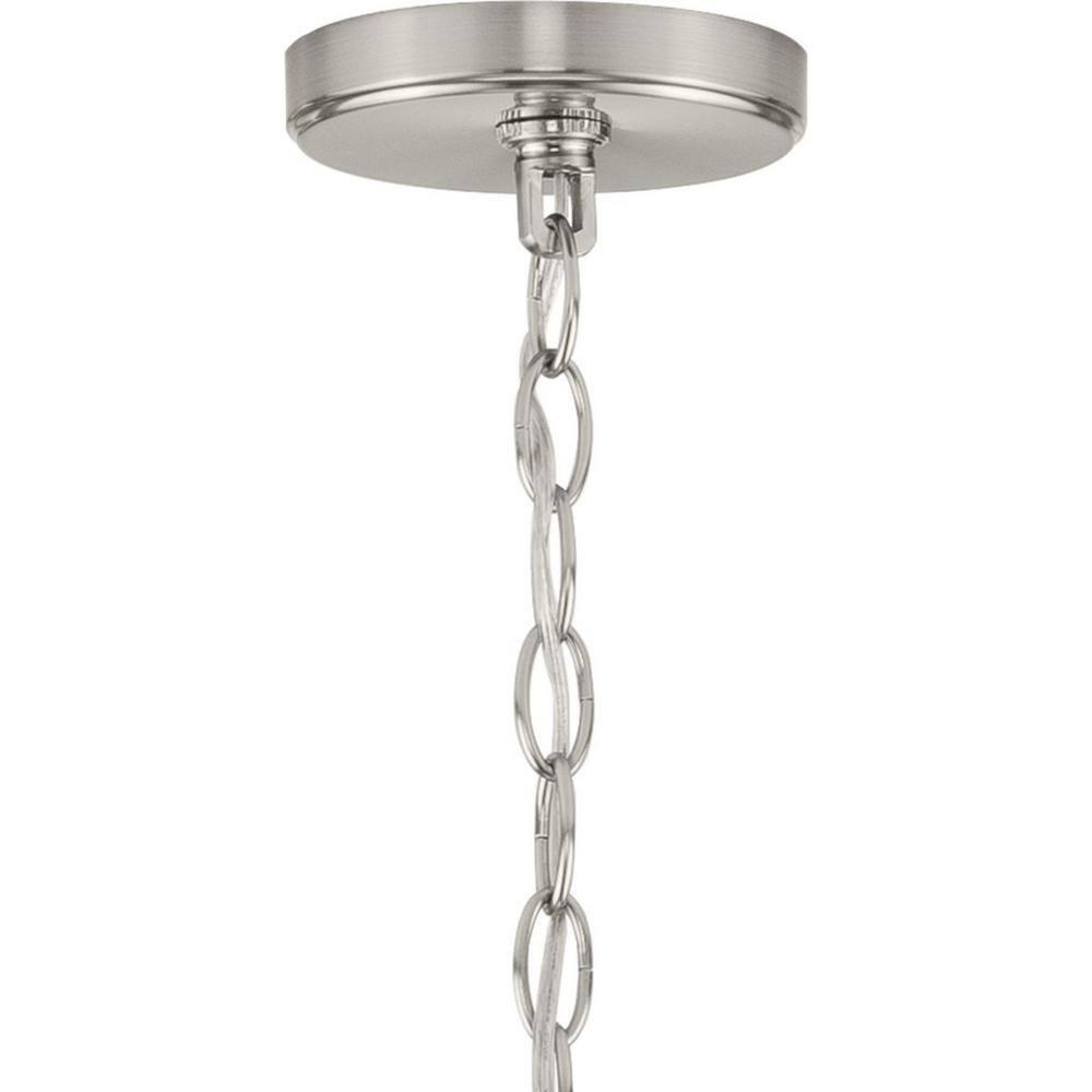 Leyden Brushed Nickel 8-Light Farmhouse Foyer Pendant