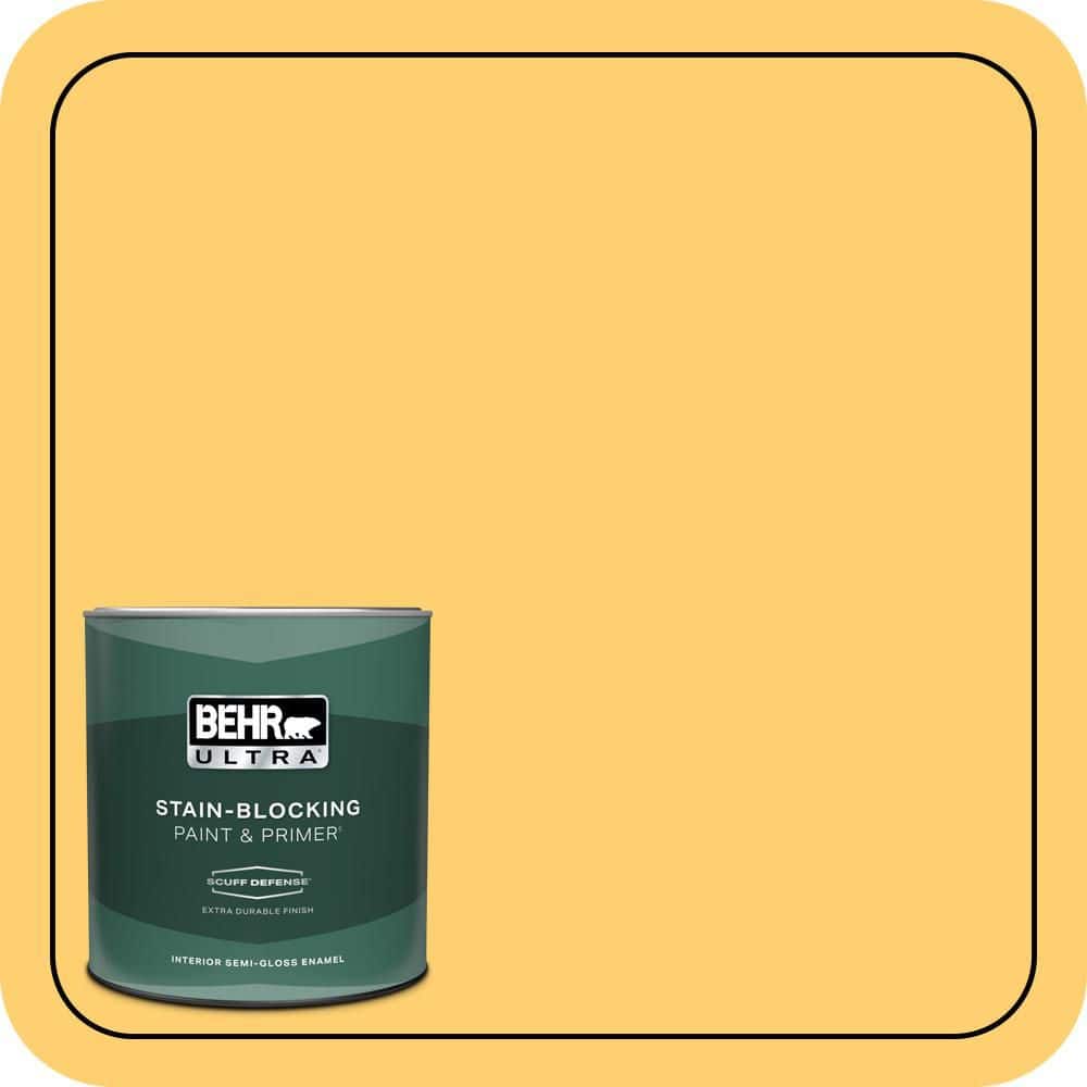 1 qt. #320B-6 Mellow Yellow Extra Durable Semi-Gloss Enamel Interior Paint & Primer price history on PriceWatchPro