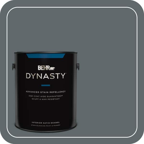 BEHR DYNASTY 1 gal. #730F-6 Amphibian Satin Enamel Interior Stain-Blocking Paint and Primer