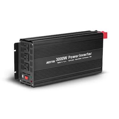 12-Volt DC to AC 3,000-Watt Continuous 5,500-Watt Peak Power Inverter
