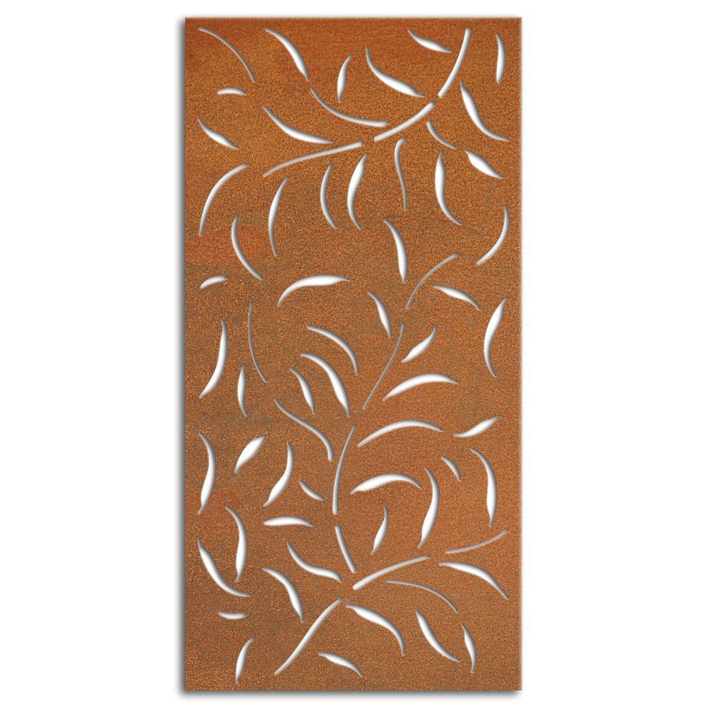 Leafspray 3 ft. x 6 ft. Decorative Privacy Panel in Oxy-Shield Weathered Steel with Screws price history on PriceWatchPro