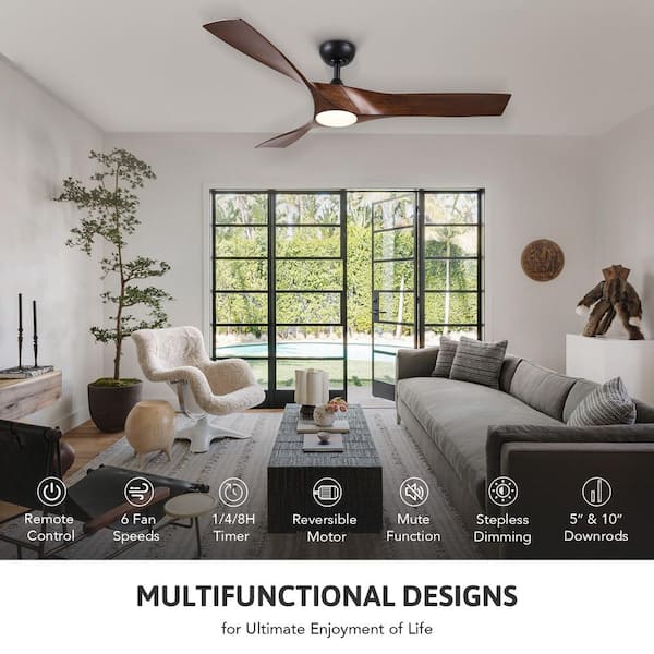 Casa Vieja 72 Inch Predator Ceiling Fan - Rustic Farmhouse LED Light With Remote Control