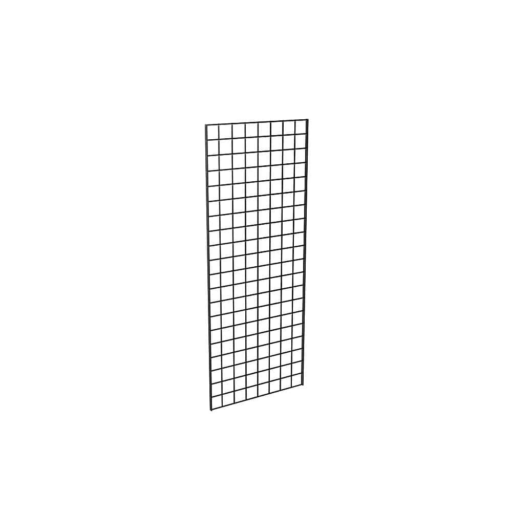 60 in. H x 24 in. W Black Metal Grid Wall Panel