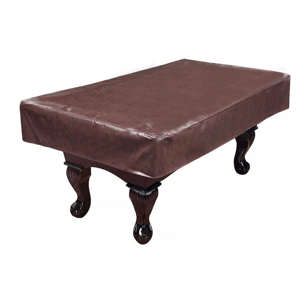 Hathaway 92" Brown Synthetic Leather Pool Table Cover