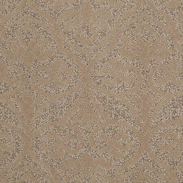 Lifeproof Perfectly Posh - Toffee - Brown 43 oz. Nylon Pattern Installed Carpet