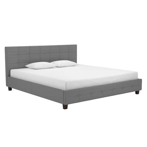 DHP Ryan, Gray, Wood Frame King, Platform Bed