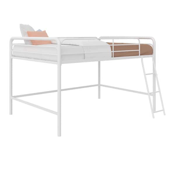 DHP Alyssa Junior White Metal Full Loft Bed