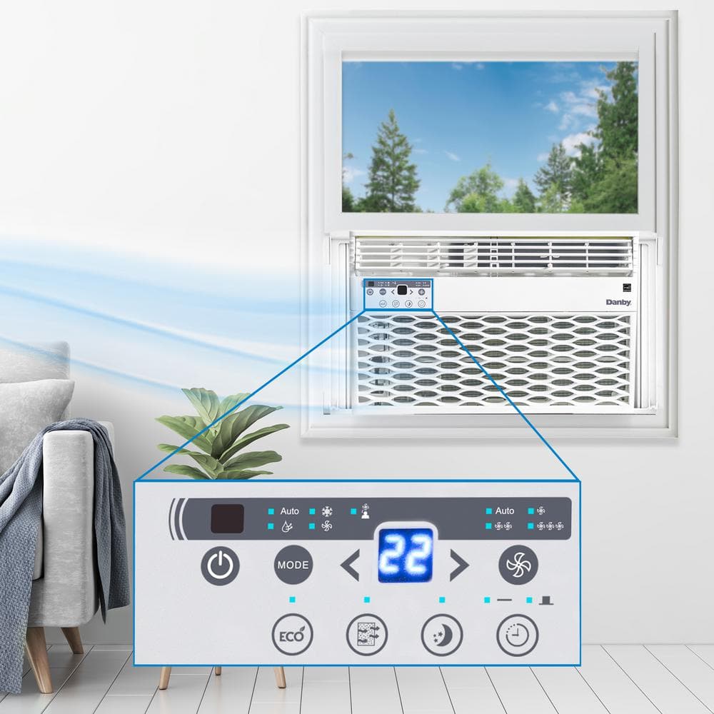 Danby 10,000 BTU White Window Air Conditioner with Remote