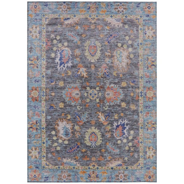 Addison Rugs Chantille Machine Washable Indoor/Outdoor Abstract ACN2104 Gray 2 ft. 6 in. x 3 ft. 10 in. Area Rug