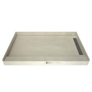 WonderFall Trench 36 in. x 48 in. Single Threshold Shower Base with Right Drain and Tileable Trench Grate
