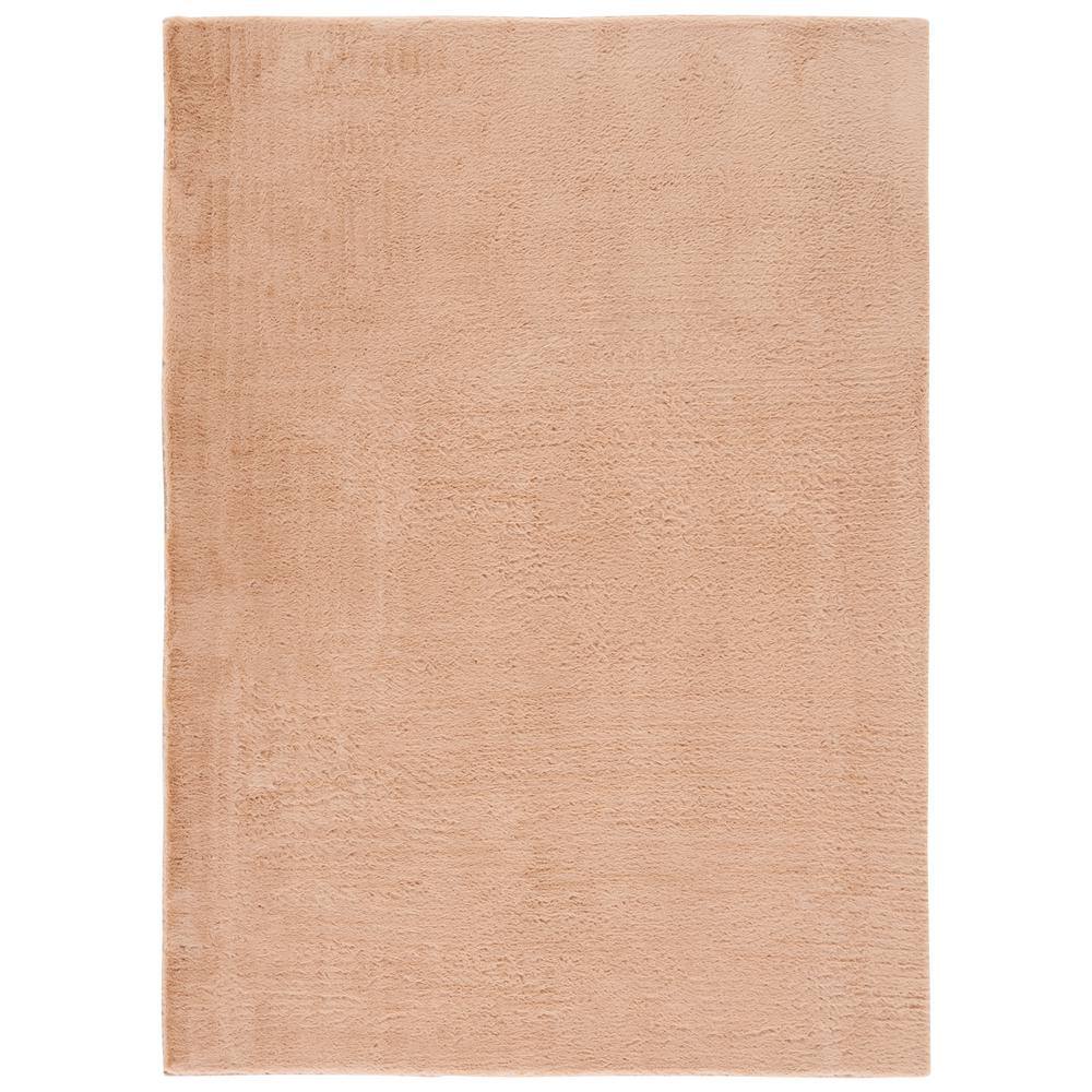 Ivory 5' x 7' Synthetic Fur Washable Area Rug