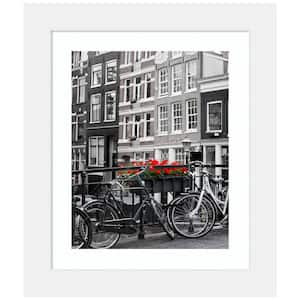 24 in. x 20 in. Corvino White Wood Picture Frame Opening Size (Matted To 16 in. x 20 in.)
