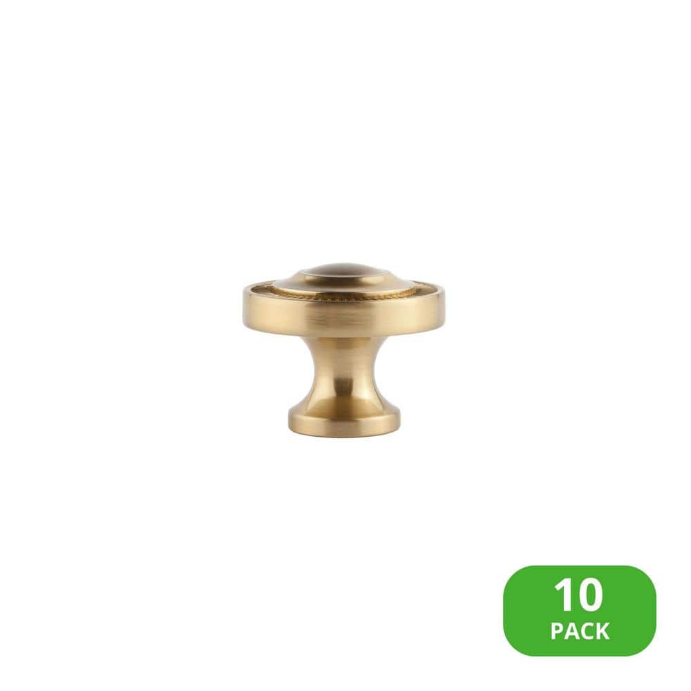 Minted Large Round Satin Brass Knob Multipack