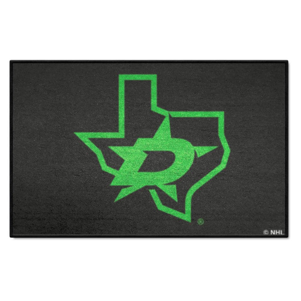 FANMATS Dallas Stars Black 19 In. X 30 In. Starter Mat Accent Rug 38565 ...