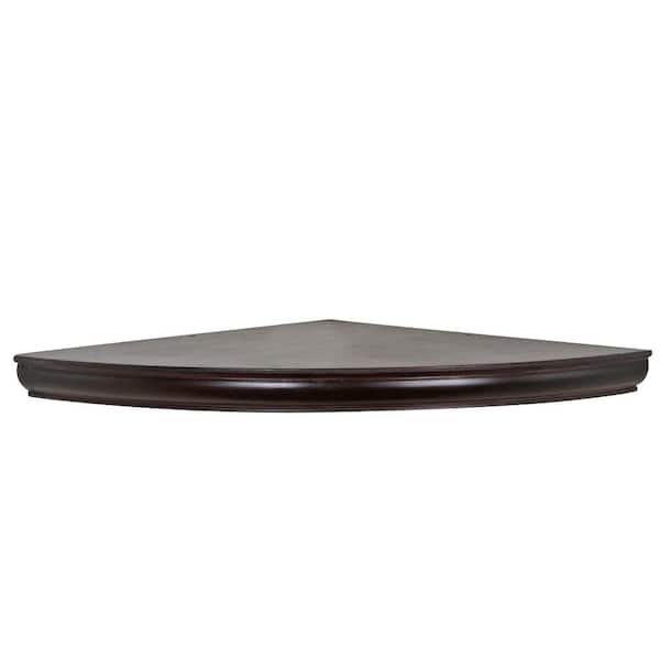 Home Decorators Collection 18 in. x 1-3/4 in. H Espresso Floating Corner Shelf