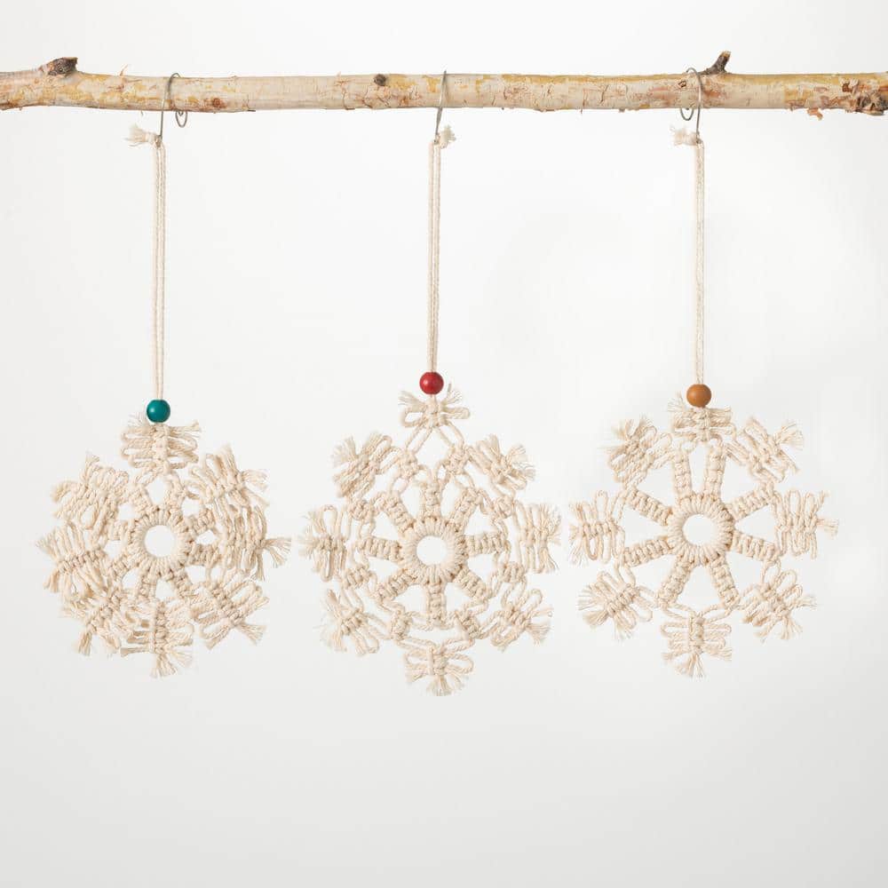 DIY Snowflake Ornament Macrame Kit by Set It Down