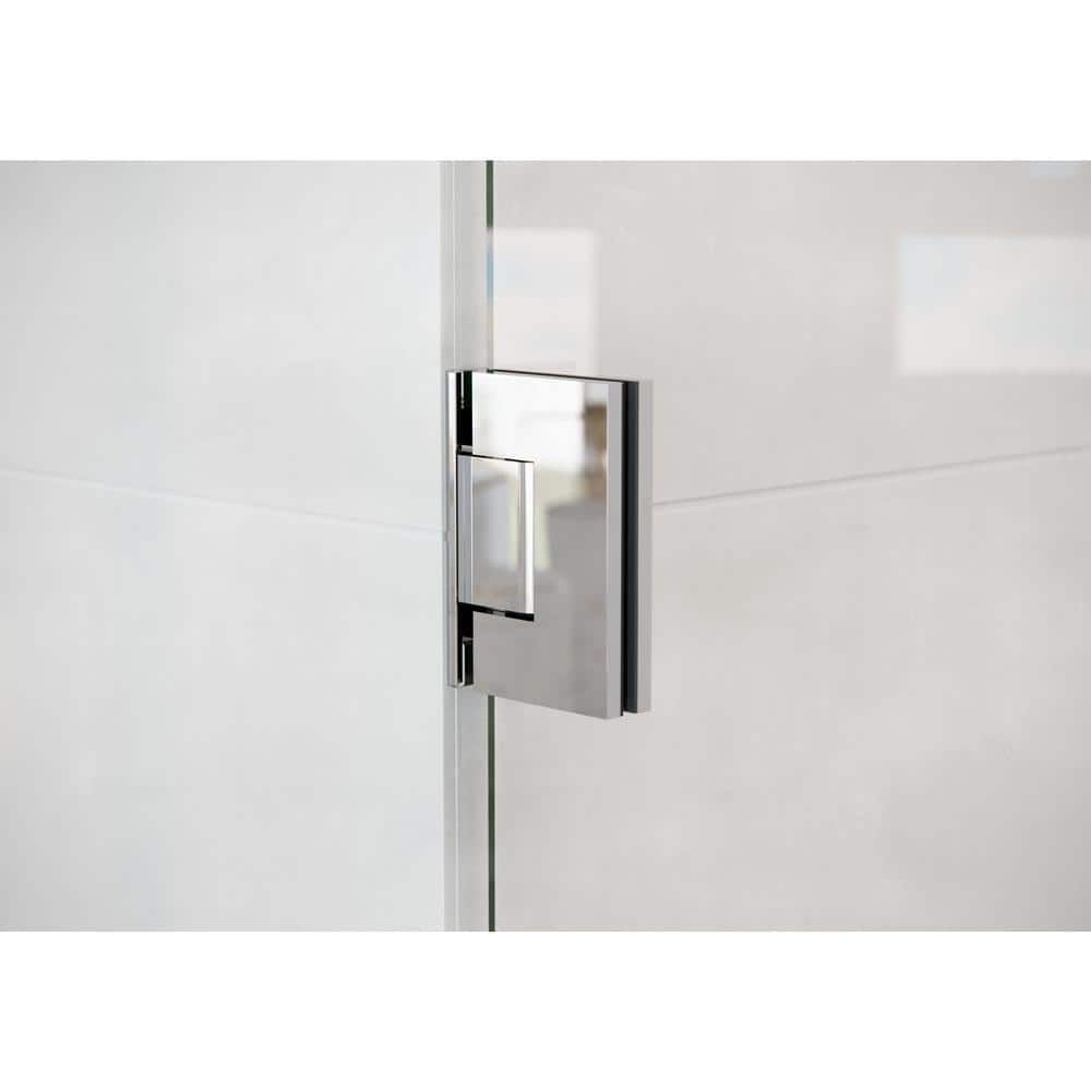 Illume 78 in. Frameless Clear Glass Shower Door with Chrome Hardware