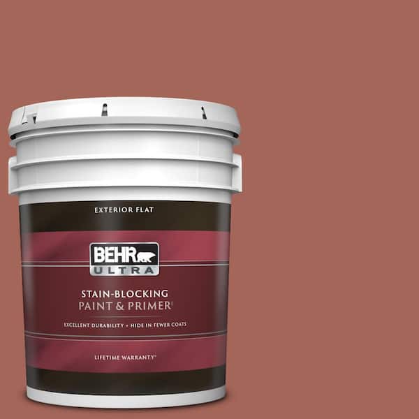 BEHR ULTRA 5 gal. Home Decorators Collection #HDC-CL-08 Sun Baked Earth Flat Exterior Paint & Primer