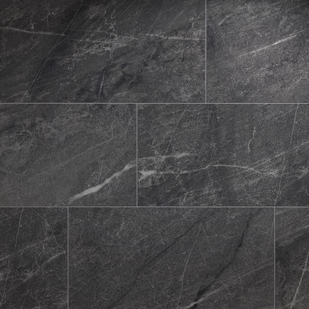 Cristallo Marblestone Black Matte 12 in. x 24 in. Stone Look Porcelain Floor and Wall Tile (13.56 sq. ft./Case) price history on PriceWatchPro