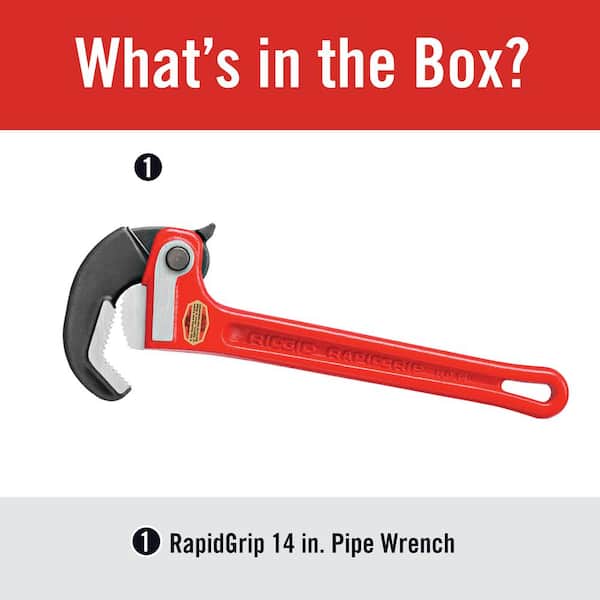 Details about   RAPID GRIP PIPE WRENCH 600MM 24INCH IT OPERATE WITH ONE HAND & HOLD JOB QUICKLY 