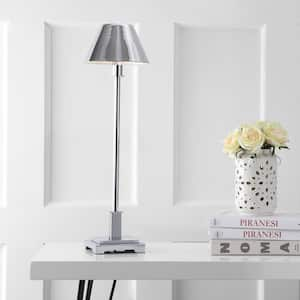 Roxy 26 in. Chrome Metal Shade Table Lamp