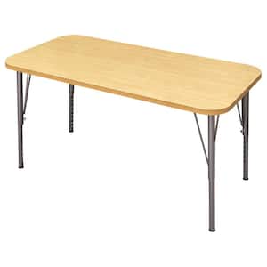 Maple 48 in. Rectangular Kids Table, Adjustable Height 14 in. to 23 in. Ready-To-Assemble TM9300R.0577