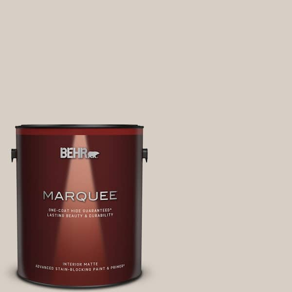 BEHR MARQUEE 1 gal. #MQ3-06 Granite Dust One-Coat Hide Matte Interior Paint & Primer