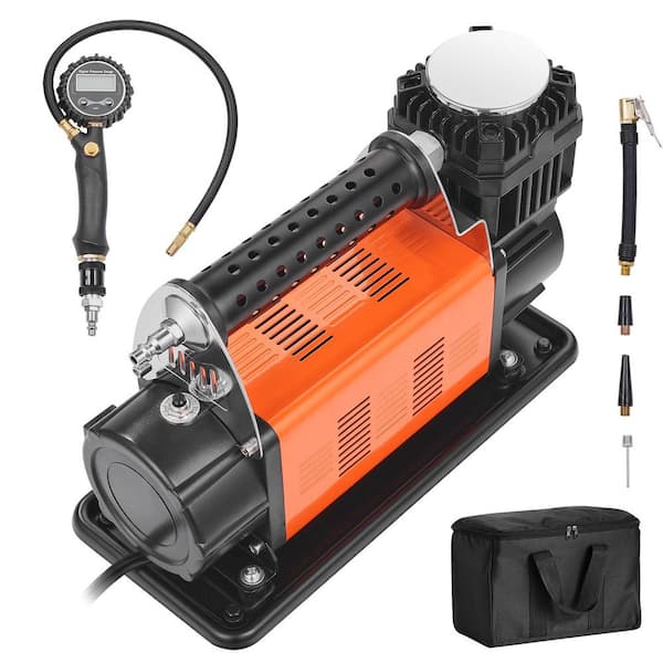 Heavy Duty Air Compressor, 12 V Corded Inflator, 150 PSI Offroad Air Pump with Adapters for Trucks Car SUV