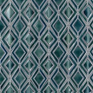 Delphi Jewel Deep Emerald 12 in. x 16 in. Polished Ceramic Mosaic Tile (1.19 sq. ft./Sheet)
