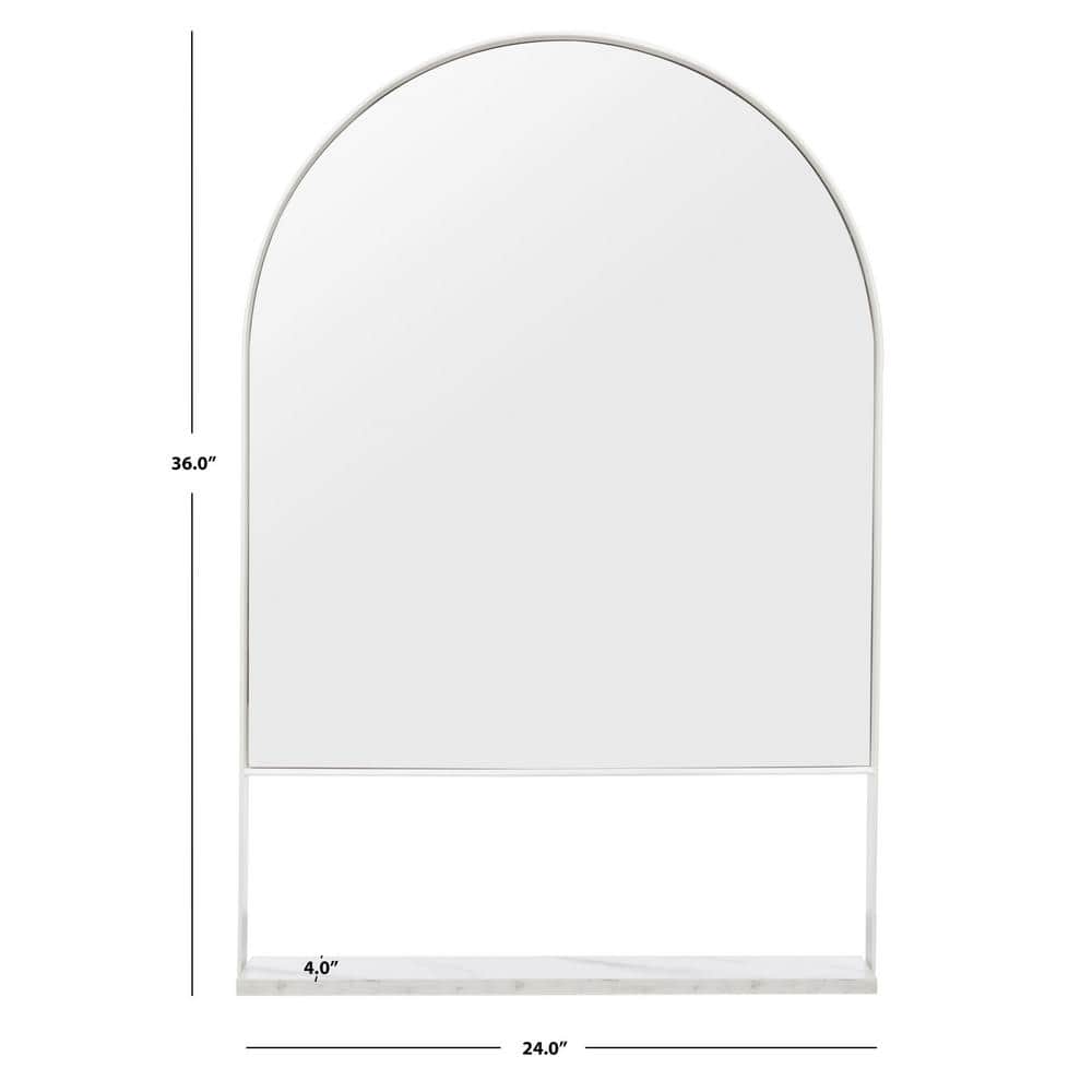 Yuriko 24" White Wood Rectangular Full Length Mirror