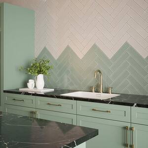 Breezy Beige 3 in. x 12 in. Subway Gloss Textured Ceramic Wall Tile (6.027 sq. ft./Case)