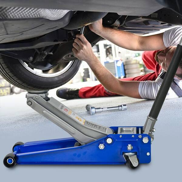 田舎大先生専用　ET-racing DUAL.5 Blue 3T Heavy Duty Steel Horizontal Double Pump Floor Jack (without
