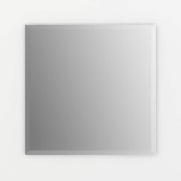 Delta 28 in. W x 28 in. H (L2) Frameless Square Deluxe Glass Bathroom Vanity Mirror