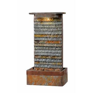 Stave Slate and Copper Table Fountain