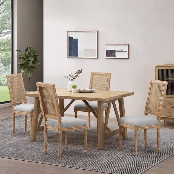 natural upholstered dining chairs