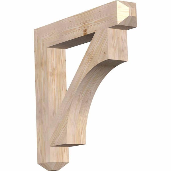 Ekena Millwork 5-1/2 in. x 36 in. x 36 in. Douglas Fir Westlake Craftsman Smooth Bracket