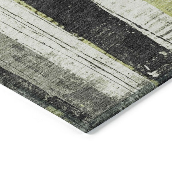 Chantille Machine Washable Indoor/Outdoor Abstract ACN1872 Aloe 9 ft. x 12 ft. Accent Rug