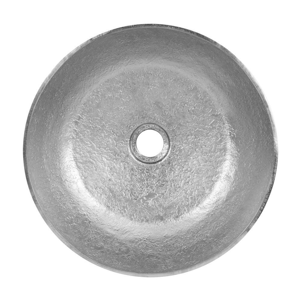 14'' Round Brushed Nickel Copper Vessel Sink