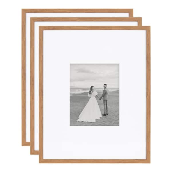 Gallery Brown 16 in. x 20 in. Plastic Picture Frame (Set of 3)