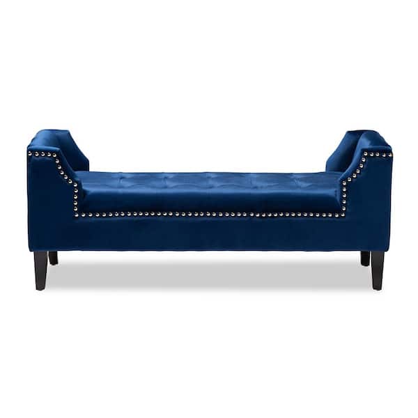 Baxton Studio Perret Royal Blue Bench