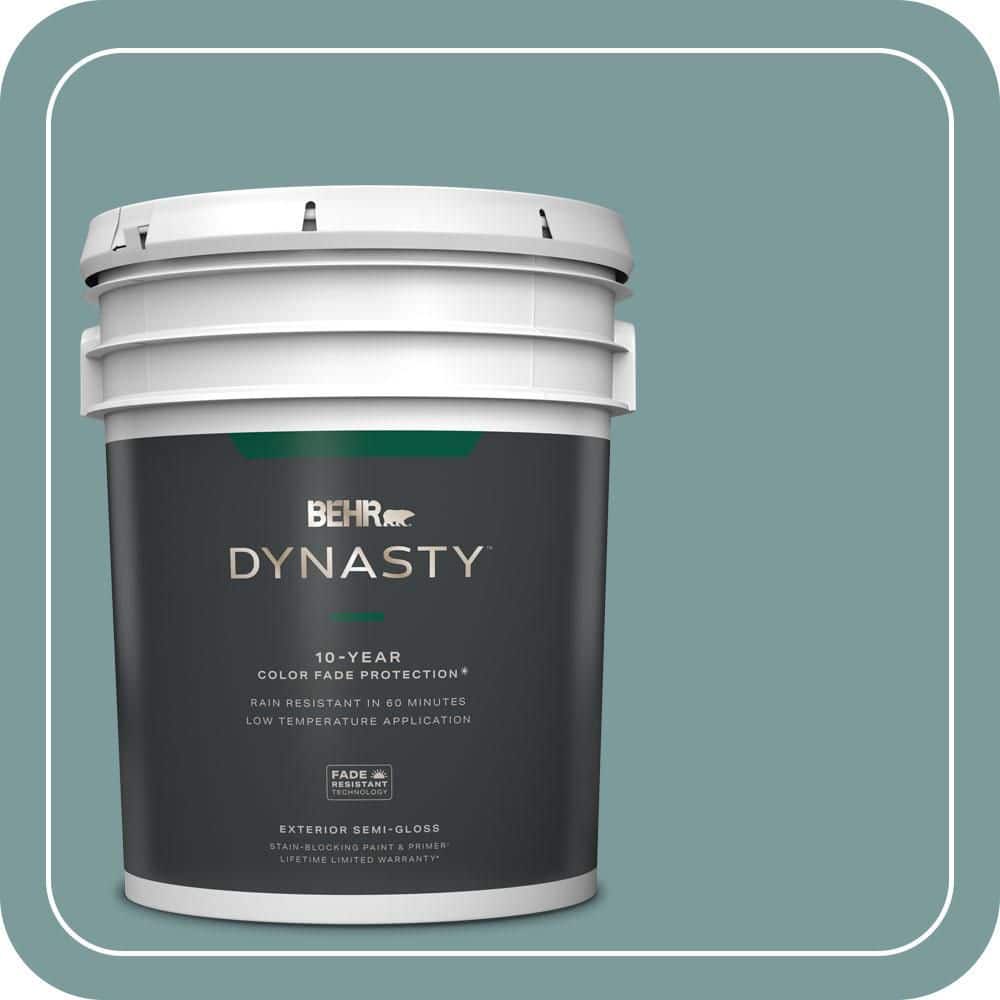 5 gal. #PMD-35 Blue Agave Semi-Gloss Enamel Exterior Stain-Blocking Paint & Primer price history on PriceWatchPro