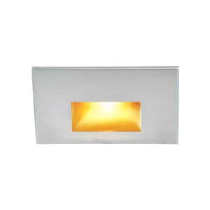 4-Watt Line Voltage 3000K Stainless Steel Integrated LED Horizontal Amber Wall or Stair Light